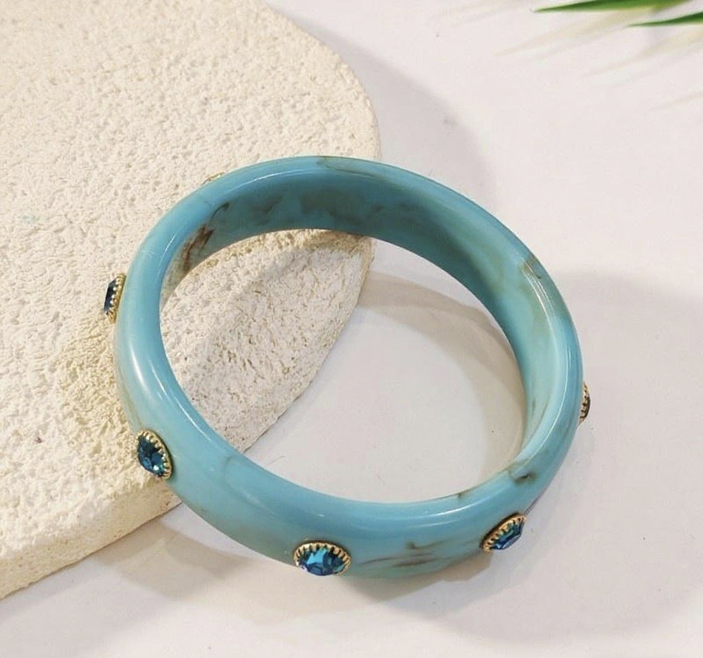 Vacation Style Acrylic Round Open-ended Fresh Sweet Niche Bracelet