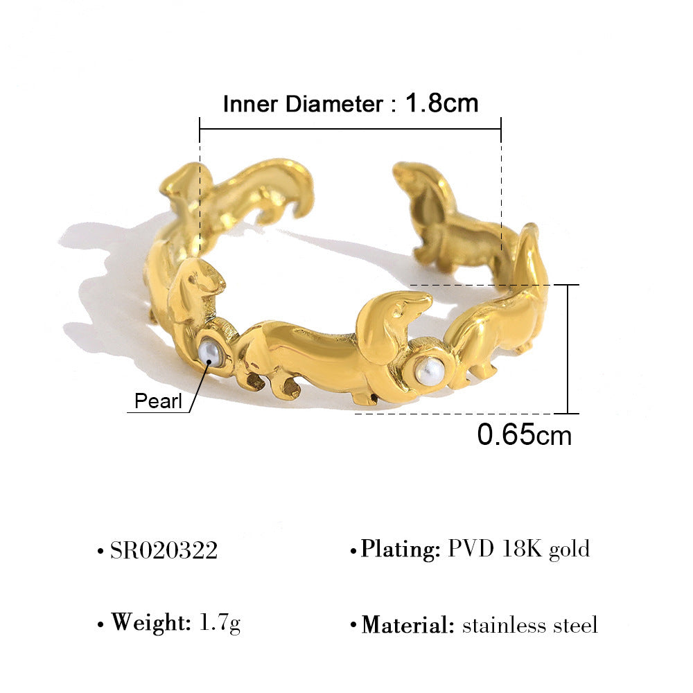 Stainless Steel Three-piece Small Animal Series Earrings