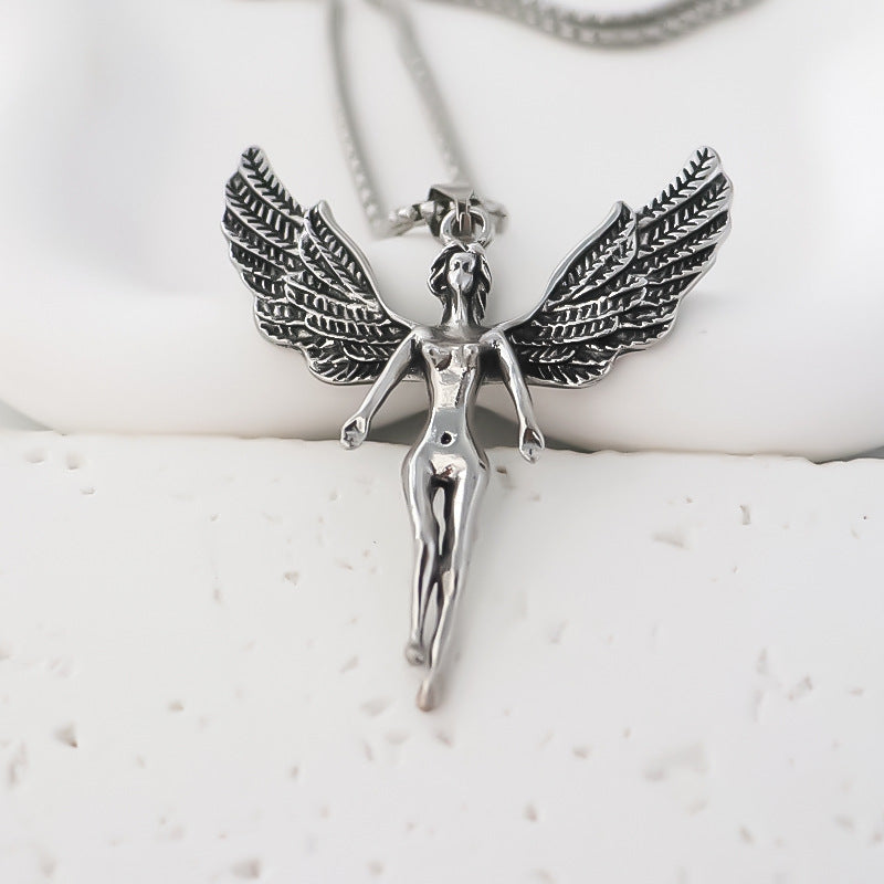 Fashion Creative Angel Wings Pendant High Necklaces