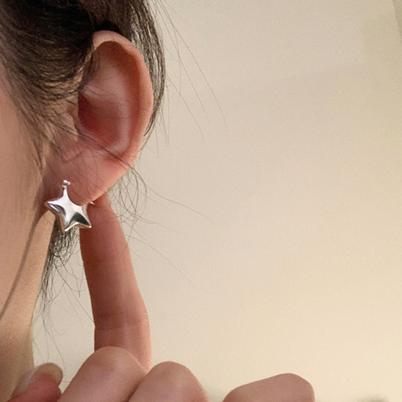 Pentagram Female Niche Design Personality Graceful Senior Ear Earrings
