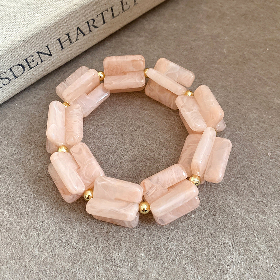 Dopamine Acrylic Beaded Sub Personality Light Luxury Bracelets