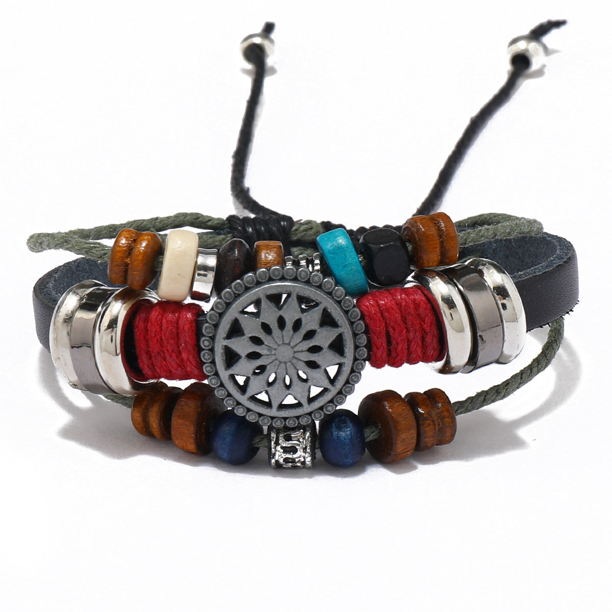 Rinderleder Mode Temperament Sonnenblumen handgefertigte Armbänder