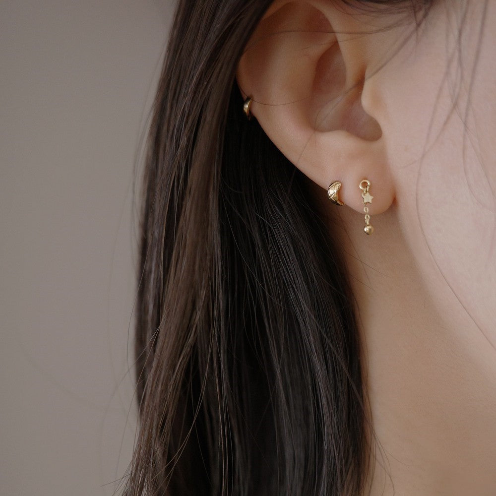 Style Sier Plated Cross Sterling Clip Small Fashionable Ear Buckle