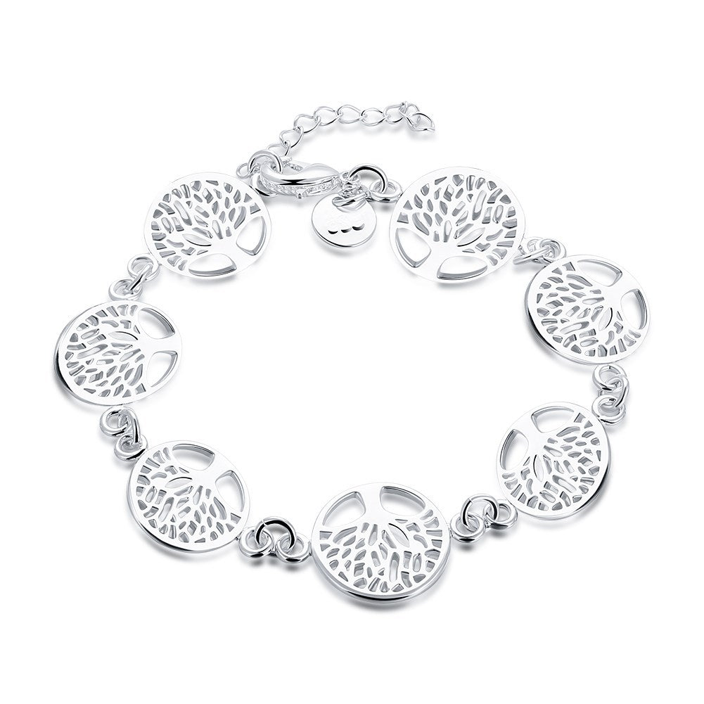 Women's Tree Of Life Fashion Sier Ornament Bracelets