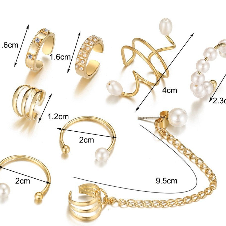 Pearl Tassel Chain Clip Female Creative Ear Buckle