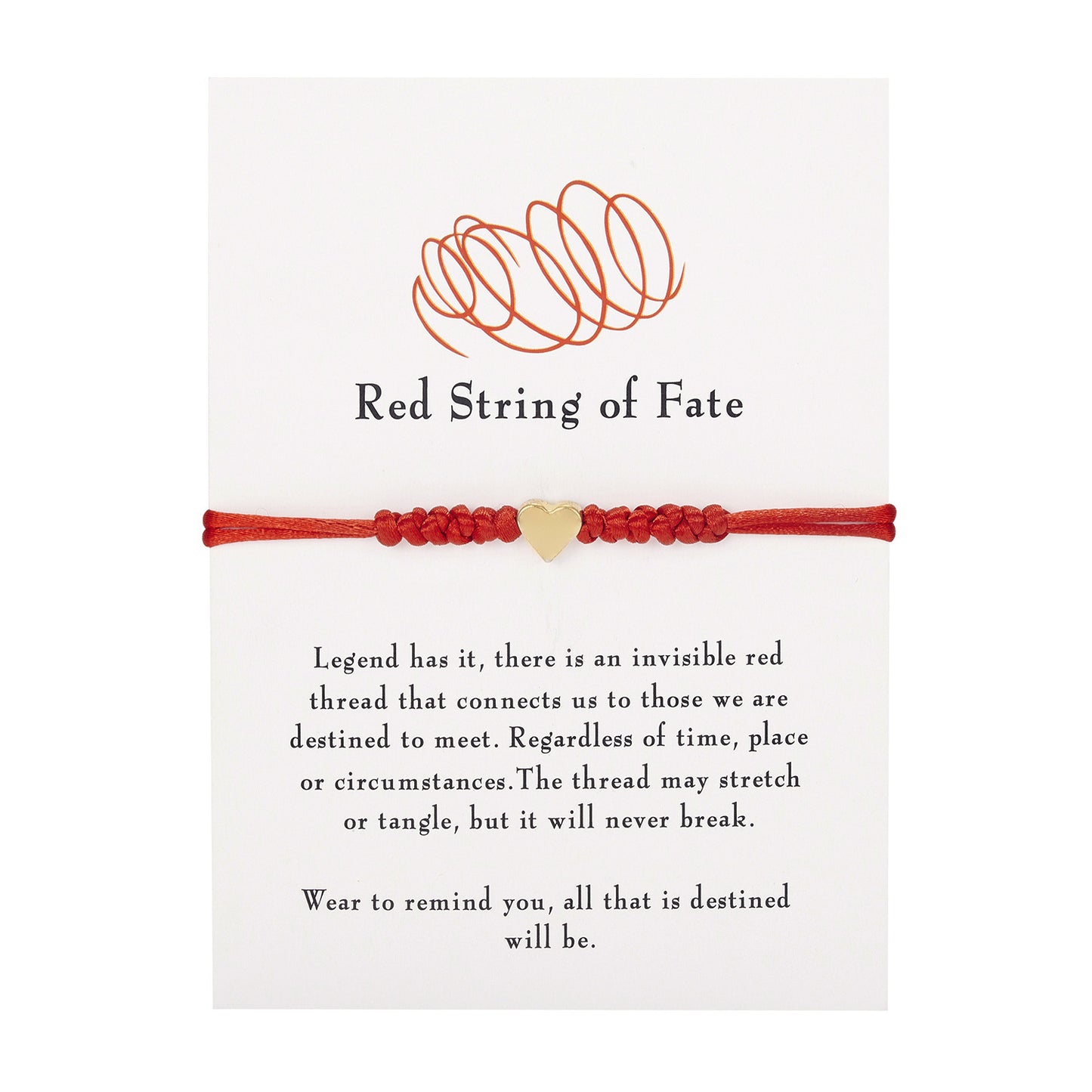 Red Rope Woven Length Adjustable Couple Paper Bracelet