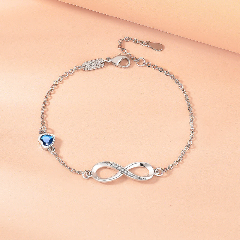 Infinite Symbol Sapphire Love Gift Live Bracelets