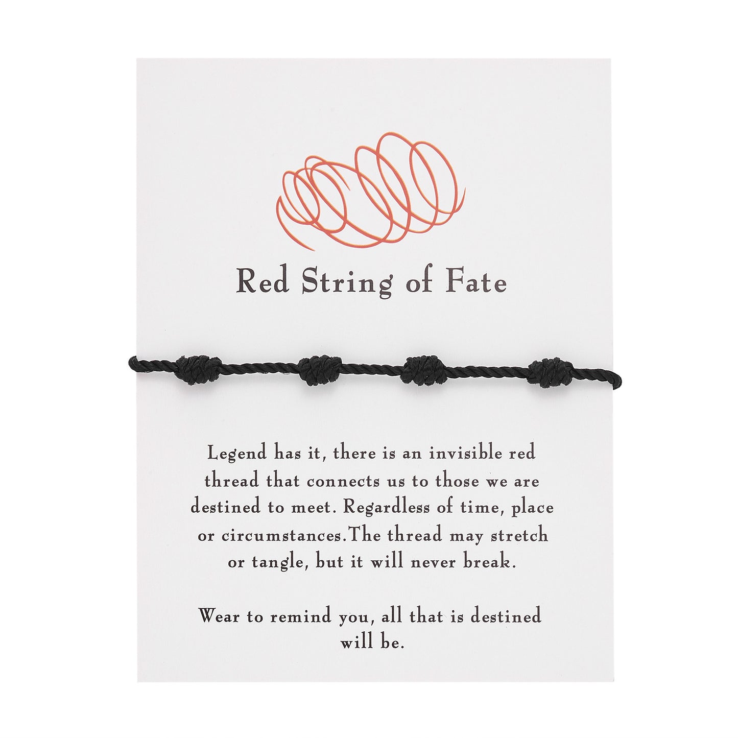 Red Rope Woven Length Adjustable Couple Paper Bracelet