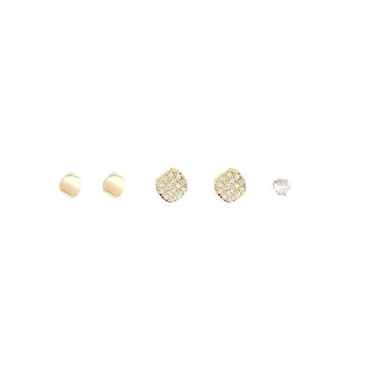 Women's Petite Combination Mori Style High-grade Sweet Temperament Sier Ear Earrings