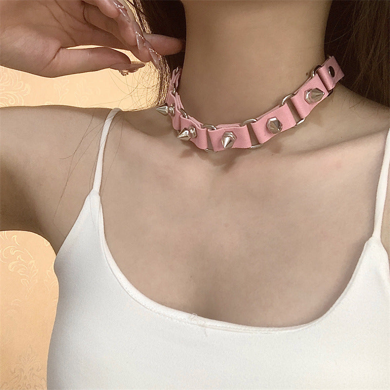 Collar Personality Leather Design Sense Neckband Necklaces