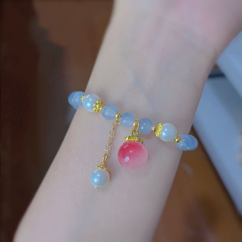 Bracelets de bijoux en cristal simples à la mode dégradé bicolore pour femmes