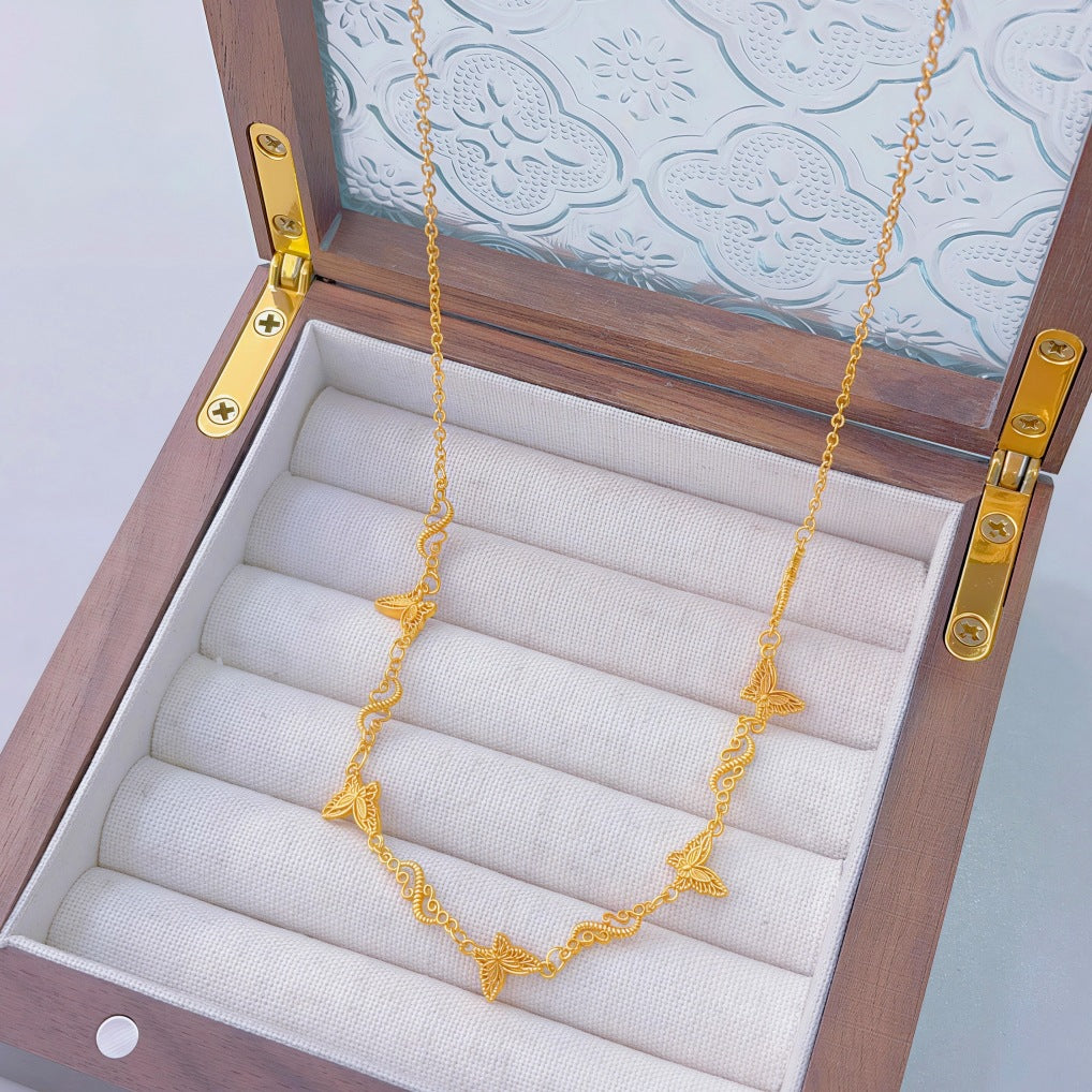 Ginkgo Leaf Variety Retro Affordable Luxury Fashion Design Necklace