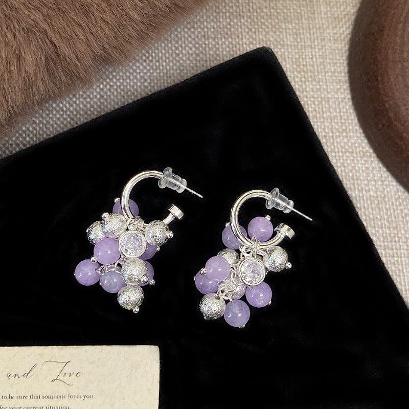 Women's Tigereye Brushed Vintage For Amethyst Niche Personality Premium Pink Rings