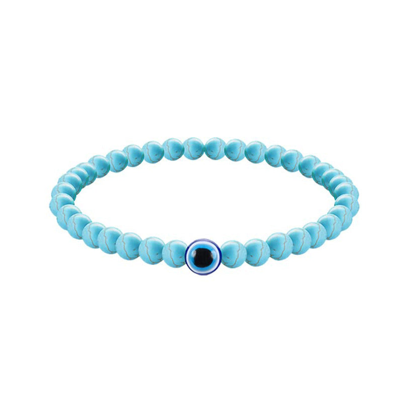 Devil Eye Fatima Palm Beaded Resin Glaze Blue Eyes Bracelets