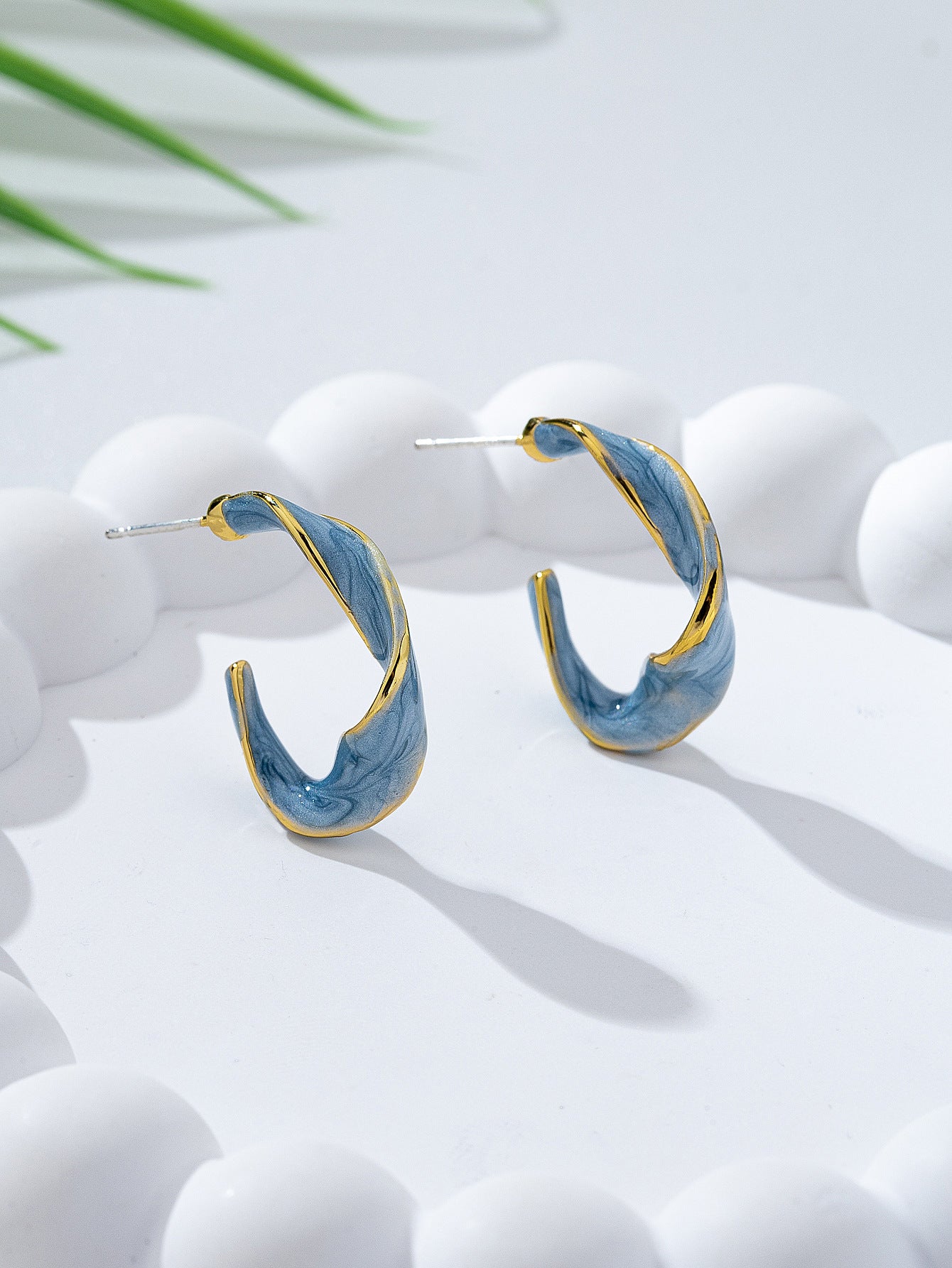 French Style Dripping Small Personalized Twisted Geometric Rings
