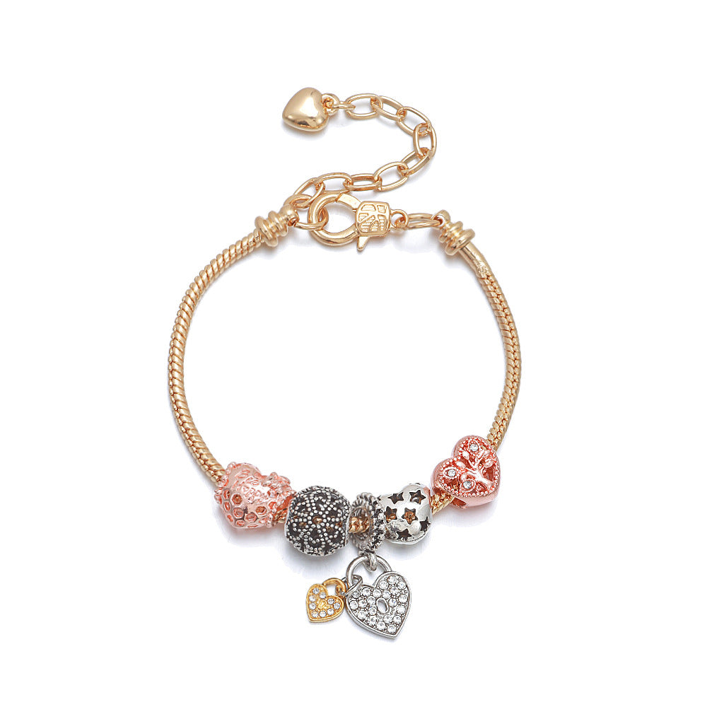 Streaming Fashion Heart-shaped Lucky Tree Beaded Bracelets