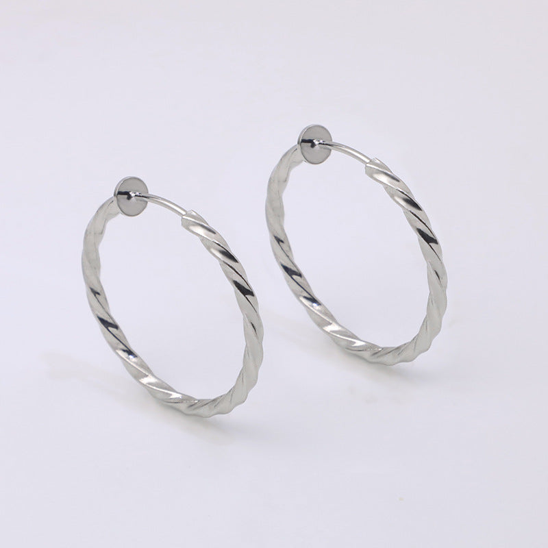 Versatile Glamorous Exaggerated Spring Twisted Big Ear Clip