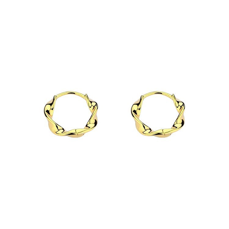 Sterling Sier Mobius Strip Twist Eardrop Earrings