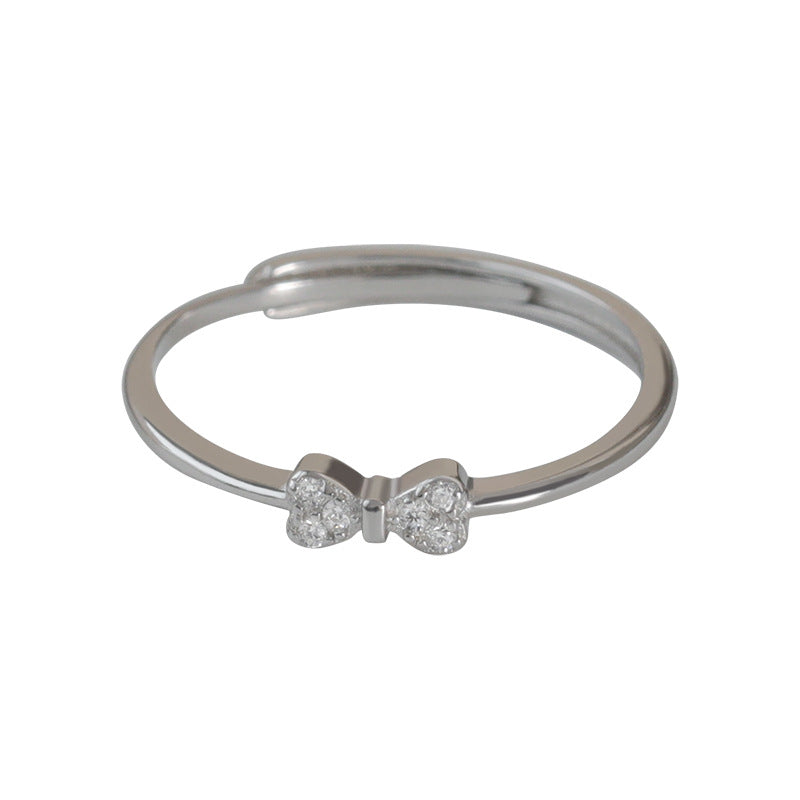 Fresh Sweet Simple Light Luxury Design Princess Style Open Ring