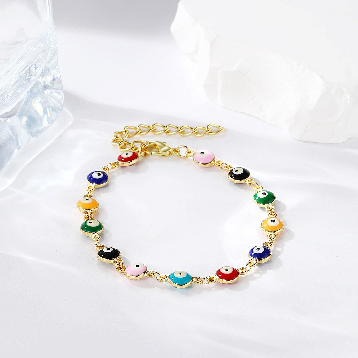 Bracelets simples réglables en forme d'oeil du diable pour femmes