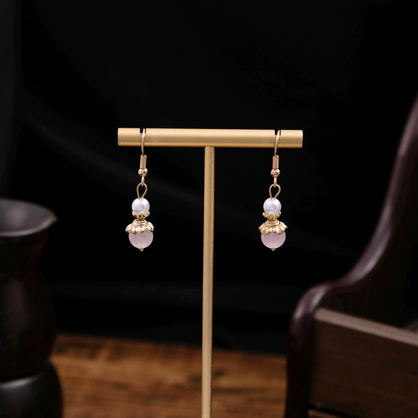 Selection Of Chinese Ancient Style Beaded Long Fringe National Hollow Earrings
