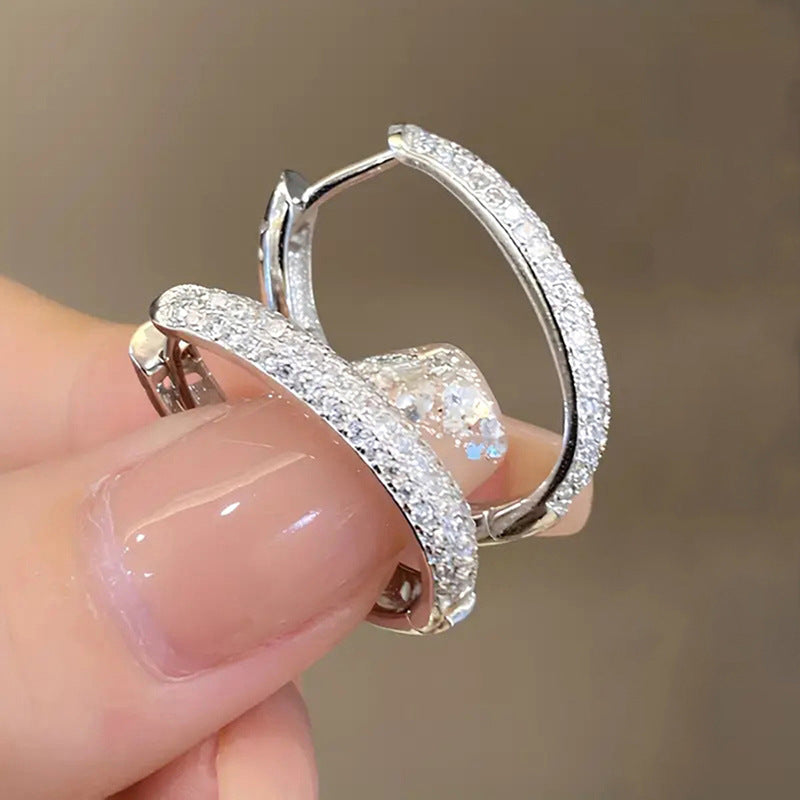Women's Shi Fashionable Fashion Fine Circle Clip Ear Buckle