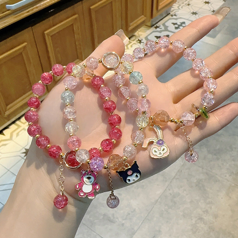 Crystal Handmade Beaded Female Cartoon Gift Bracelets