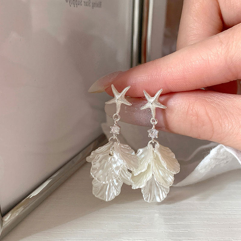 Women's Vacation Style Starfish Shell Petal Fringe For Earrings