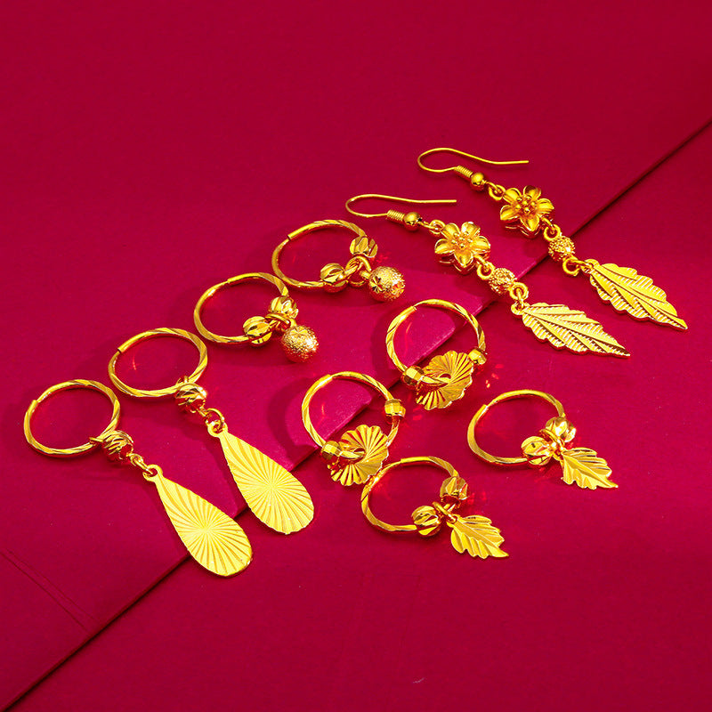 Women's Leaf-shaped Ear Maple Leaf Decorative Design For Rings