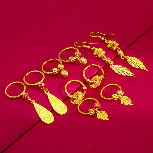 Women's Leaf-shaped Ear Maple Leaf Decorative Design For Rings