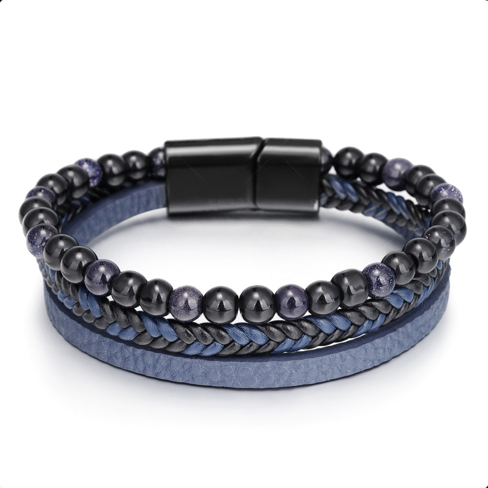 Men's Simple Handmade Woven Leather Natural Hand-woven Bracelets