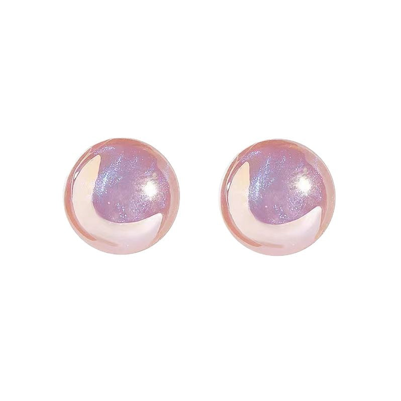 Women's Pearl Steamed Bread For Simple Compact Stud Earrings