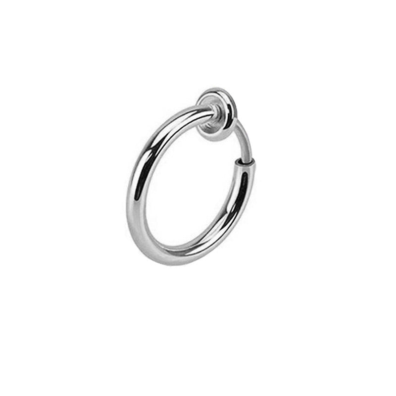 Unisex Pseudo Elastic Clip-on Round Spring Earrings