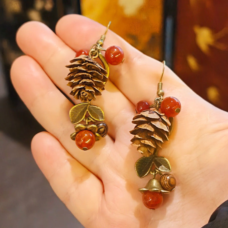 Handmade Plant Fruit Mori Style Chinese Hawthorn Artistic Rings