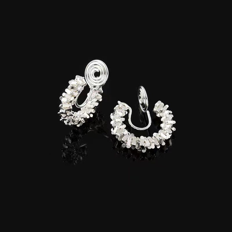 Sier Screw Without Pierced Super Shiny Sparkling Mosquito Coil Rings