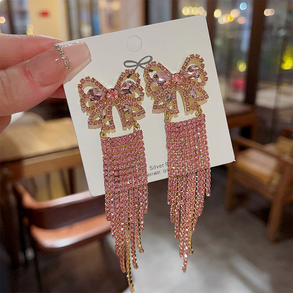 Luxury Temperament Elegant Full Diamond Face Slimming Earrings