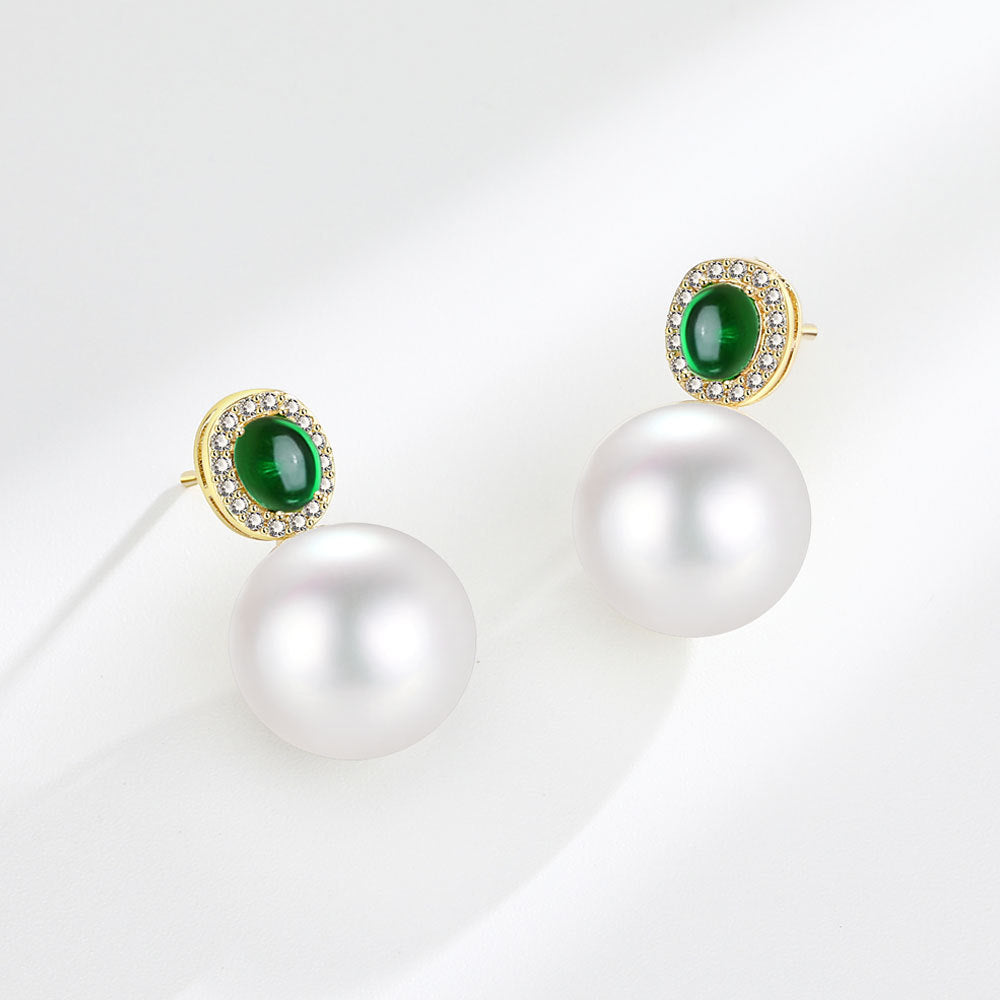 Women's Leisure Simple Pearl For Ear Zircon Earrings