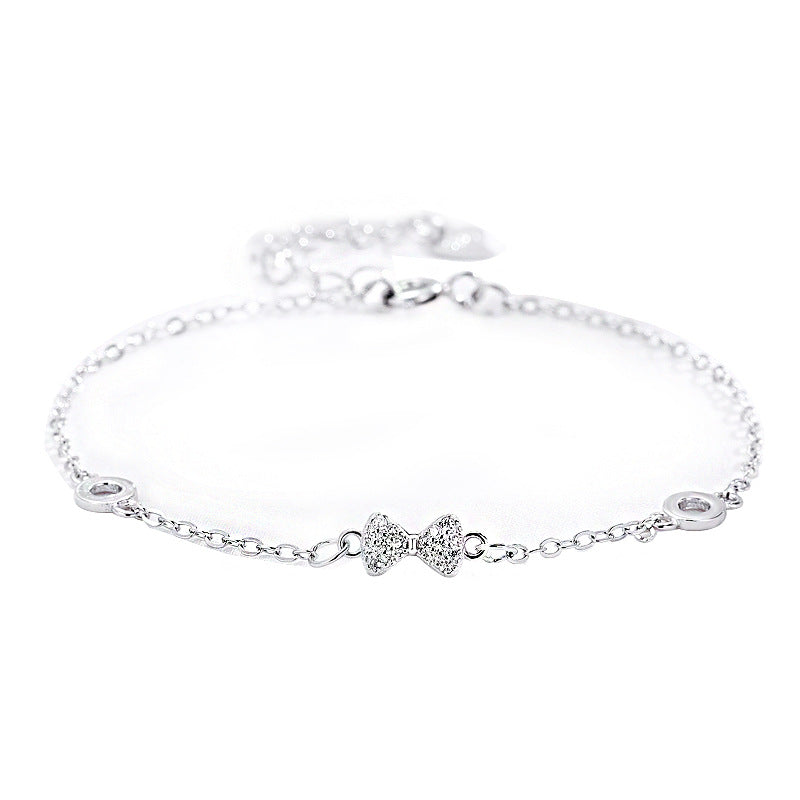 Bracelets de personnalité de Style coréen avec nœud en argent Sterling pour femmes, ornement de tempérament de Niche