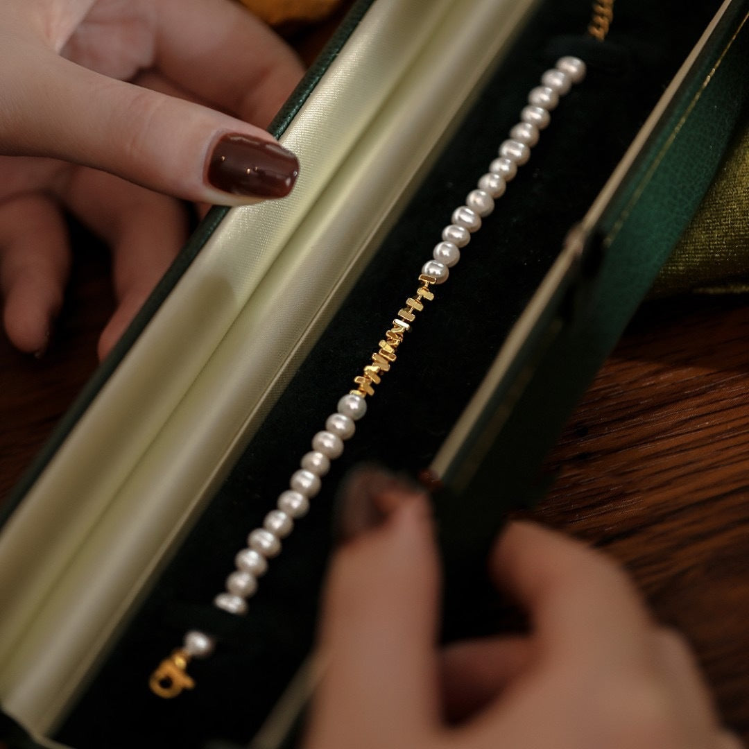 Bracelets de luxe légers en perles de Sier pour femmes