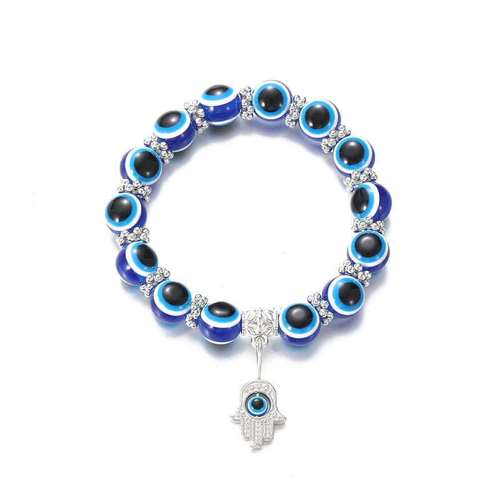 Blue Devil's Eye Resin Ball Fatima Bracelets