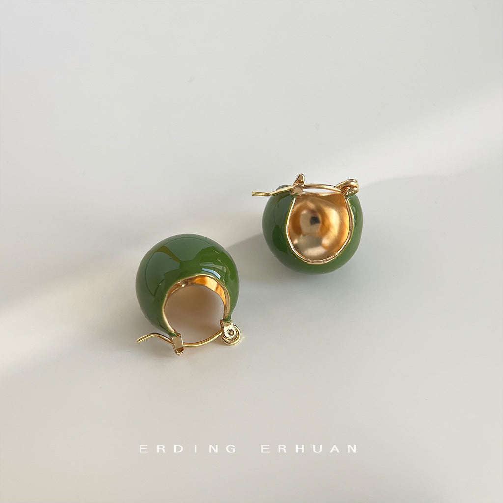 Elegant High-grade Handmade Enamel Drip Glazed Earrings