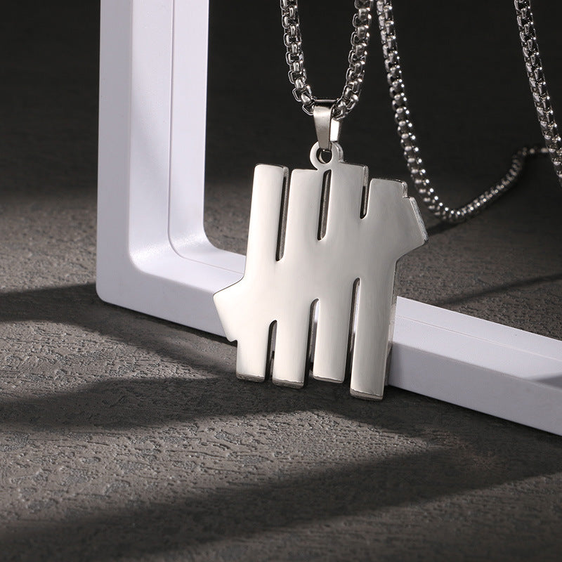 Men's Unbeaten Hip Hop Pendant Titanium Steel Necklaces