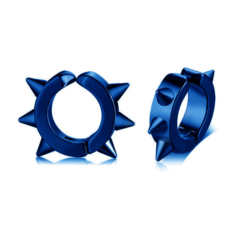 Geometric Clips Stainless Steel Six Pointed Vertebra Piercing Punk Ear Clip