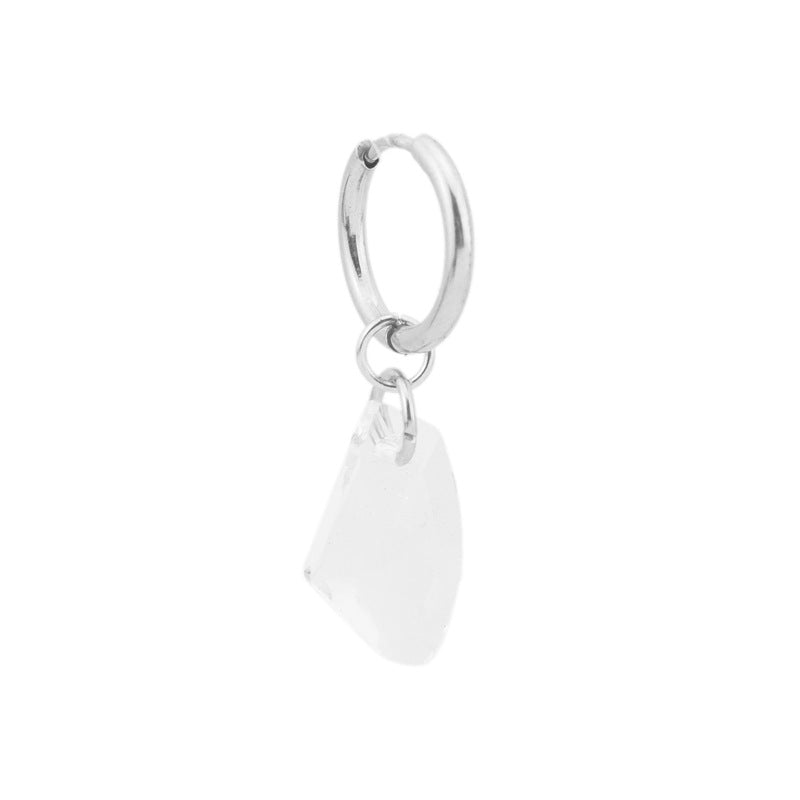 Bagues en cristal de verre transparent de niche de style coréen pour femmes et hommes