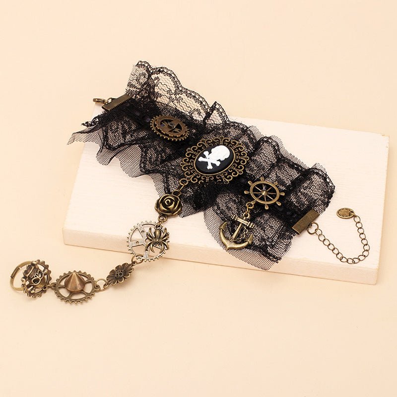 Design Exaggerated Punk Lace Trendy Vintage Bracelets