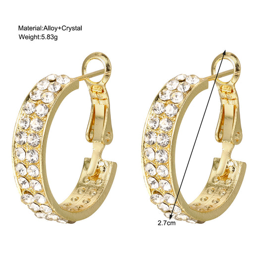 Super Flash Hoop High-grade Light Luxury Earrings