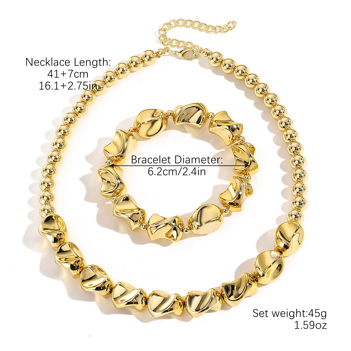 Acrylic Suite Exaggerated Hip Hop Cool Single Layer Leopard Jewelry Set
