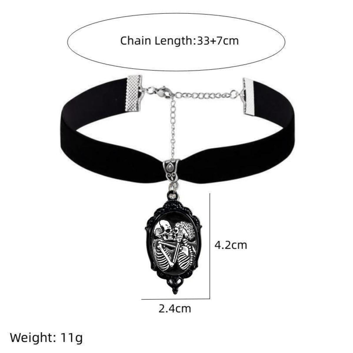 Fashion Halloween Skull Couple Collar Dark Necklaces