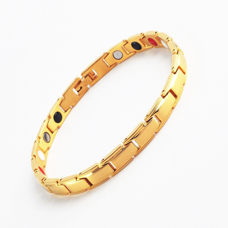 Women's & Men's Magnetic Detachable Trendy Cool Rhinestone Zinc Bracelets