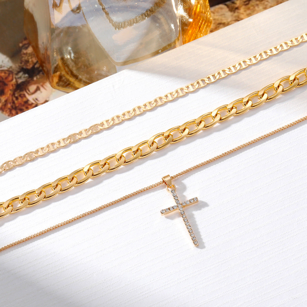 Ornament Mix And Match Cross Chain Necklaces